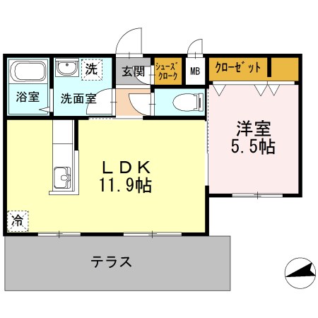 ベルメゾン尾山台駅前 間取り図