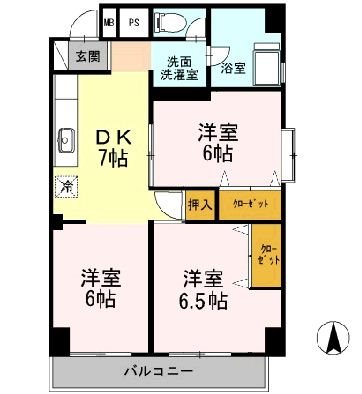 メゾン等々力 106号室 間取り