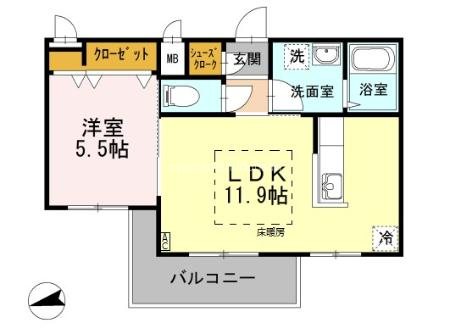 ベルメゾン尾山台駅前 間取り