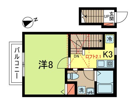 メゾン・イーリャS 0023号室 間取り