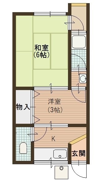 大和アパート 11号室 間取り