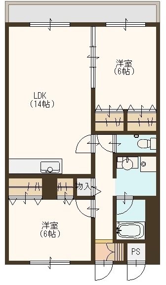 グリーン茨木 402号室 間取り