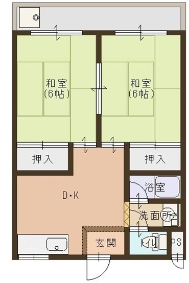 エクセル篠原 103号室 間取り