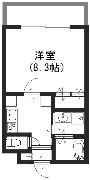 プラシード白川今小路 402号室 間取り