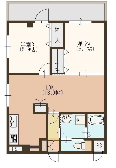 ファミール守山 303号室 間取り