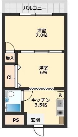 レジデンス野﨑 302号室 間取り