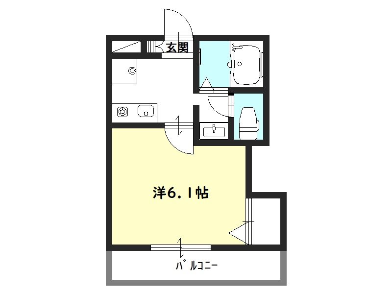 アルカサール成町 205号室 間取り