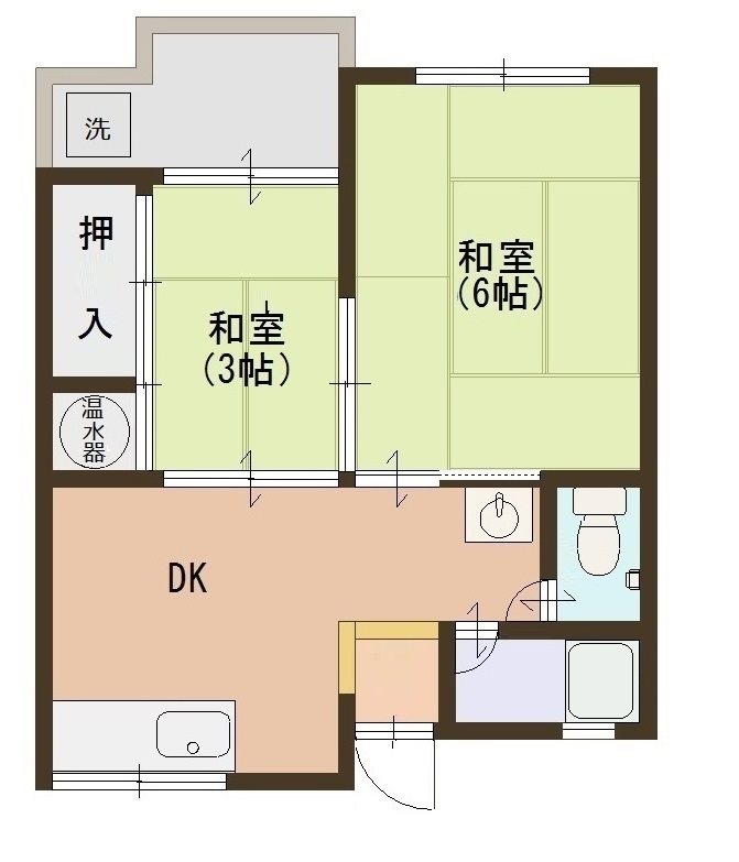 近江八幡ドリームマンションB 411号室 間取り