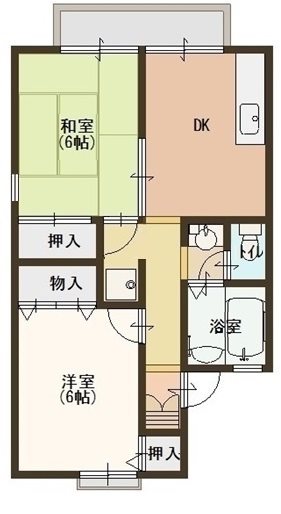 シャルム淡海 201号室 間取り