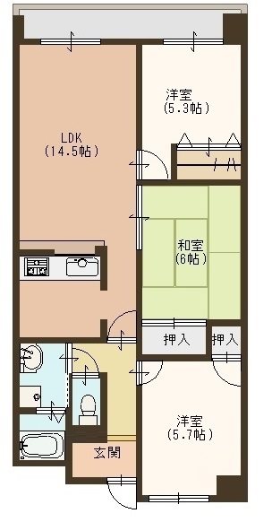 アメニティーRITTO 606号室 間取り