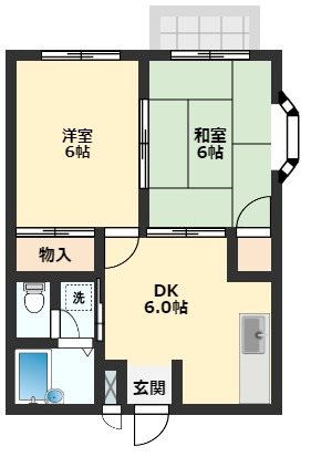 足利 A207号室 間取り