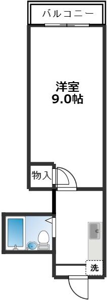 フローラル出水 303号室 間取り