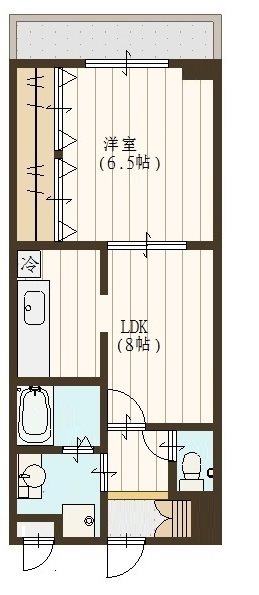 エスペラント 412号室 間取り