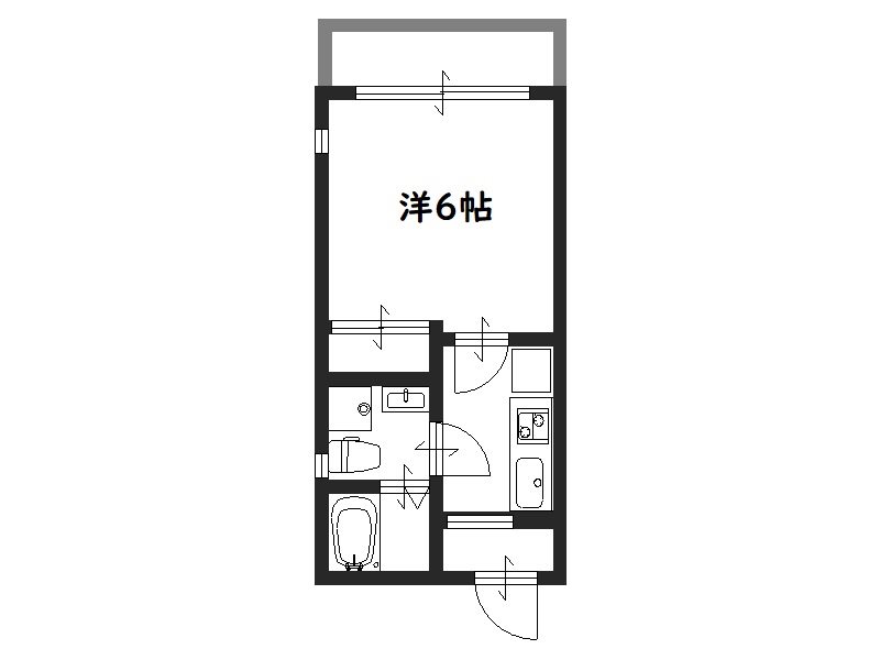 サイト京都西院 4-D号室 間取り