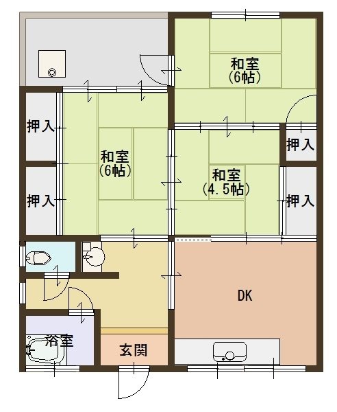 島田アパート 1号号室 間取り