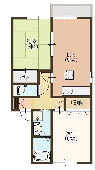 セレージュ 102号室 間取り