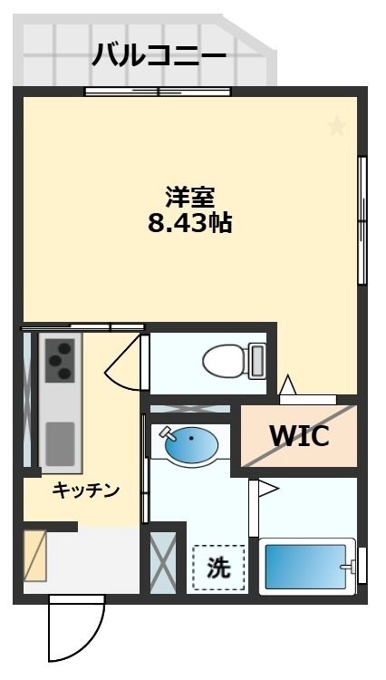 TORISIA野洲 106号室 間取り