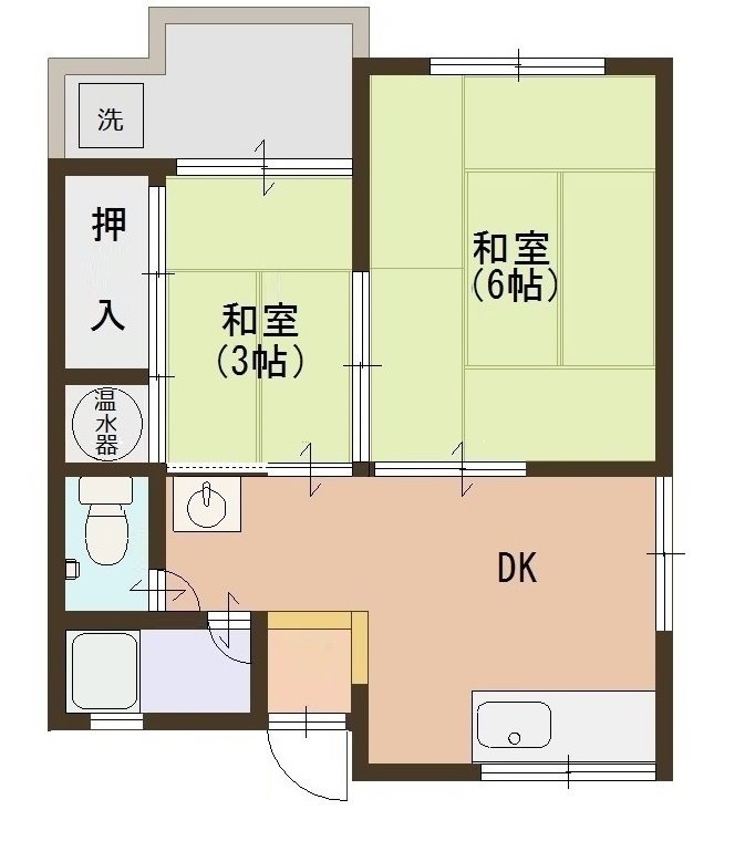近江八幡ドリームマンションB 113号室 間取り