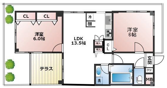 シンフォニー桃山紺屋町 101号室 間取り