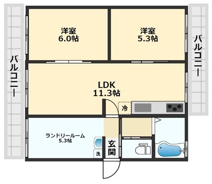 藤マンション 110号室 間取り