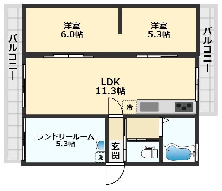 藤マンション 110号室 間取り