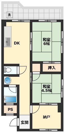 メゾン近江富士 108号室 間取り