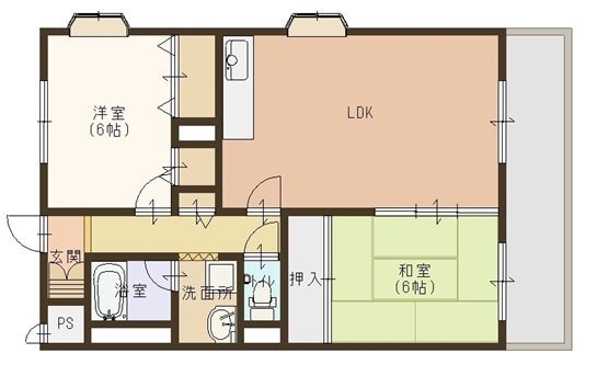 グリーン茨木 303号室 間取り