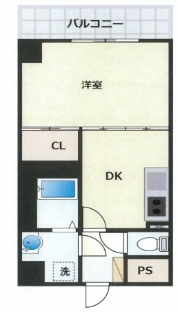 ハイブリッジ一里山 406号室 間取り