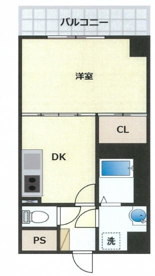 ハイブリッジ一里山 207号室 間取り