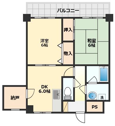 ハースイン久野部 303号室 間取り