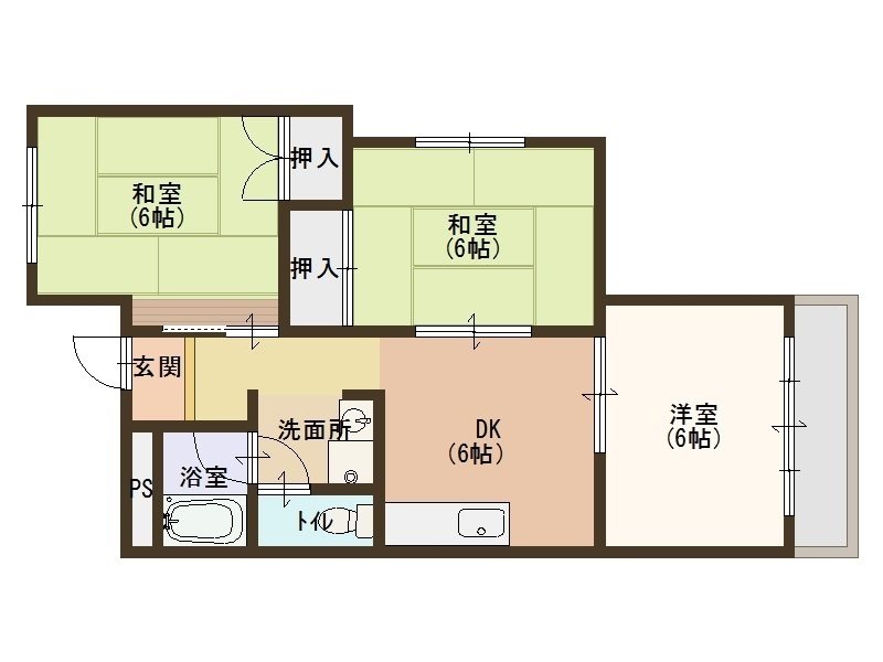 アスシャルマン野洲 408号室 間取り