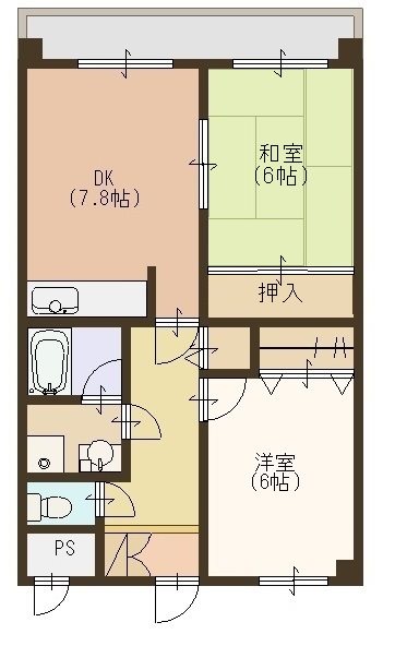 ルミエールⅡ 502号室 間取り