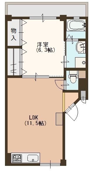 北口マンション 303号室 間取り