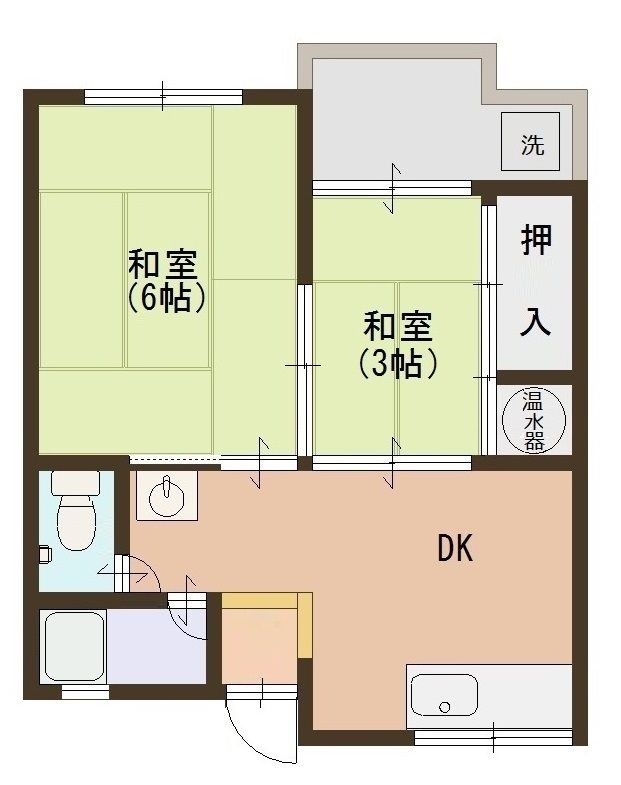 近江八幡ドリームマンションB 211号室 間取り