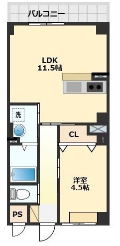 アスフォート野洲 602号室 間取り