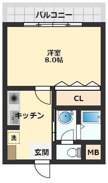 ポレールさかえ 210号室 間取り