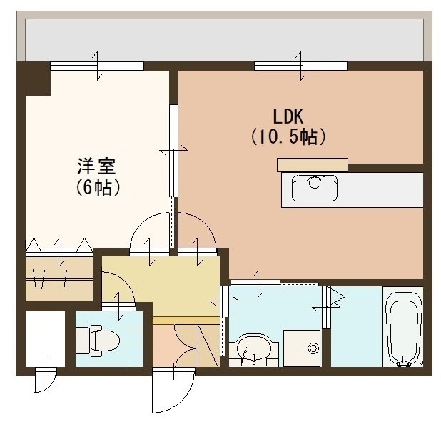 エヌハイム 602号室 間取り