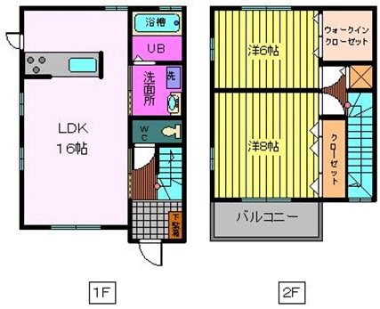 ハマゴーメゾネット 2号室 間取り