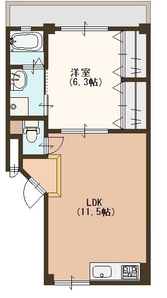 北口マンション 305号室 間取り