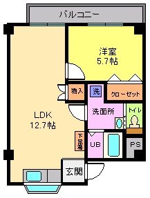 開花えれがんす 205号室 間取り