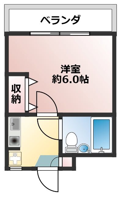 ゆめのこーぽ 201号室 間取り