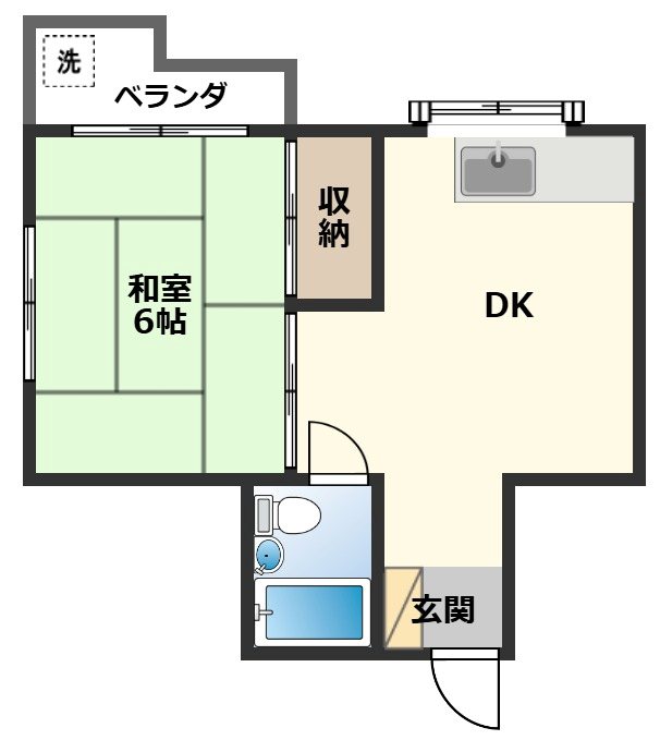 コーポサン 202号室 間取り
