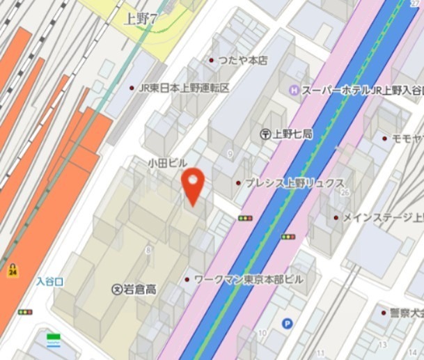 フェルクルール上野駅前 地図（共通）