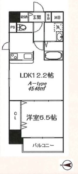 コルテ浅草寿 間取り