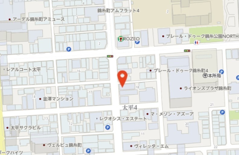 山田マンション 地図（共通）