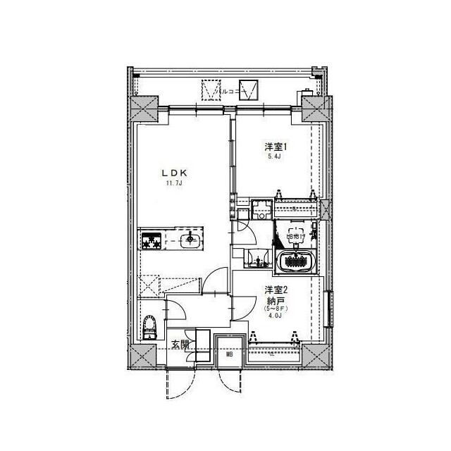 Ｓ－ＲＥＳＩＤＥＮＣＥ両国ｓｅｒｅａ 間取り