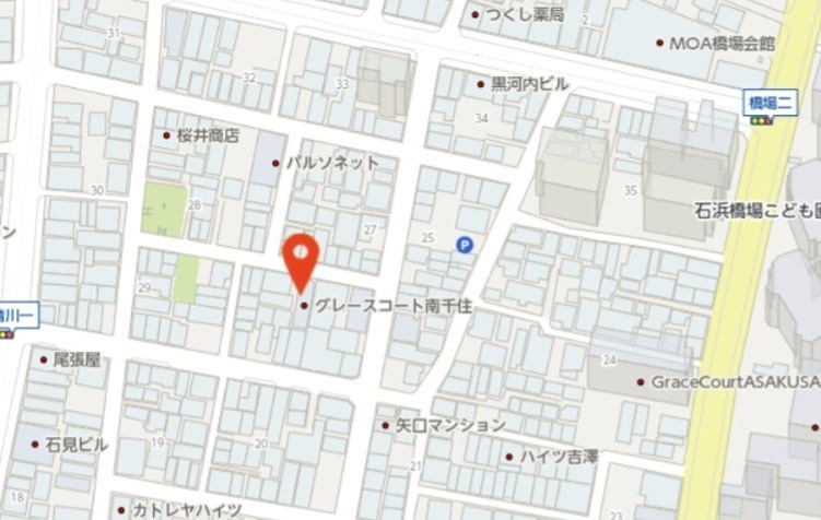 グレースコート南千住 地図（共通）