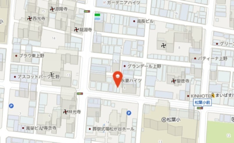 Latte ueno inarityo 地図（共通）