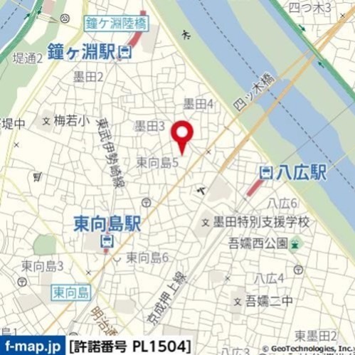 ＧＥＮＯＶＩＡ東向島Ⅲｓｋｙｇａｒｄｅｎ 地図（共通）