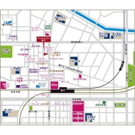 パークキューブ亀戸 地図（共通）